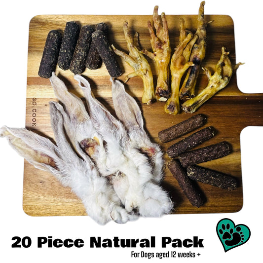20 Piece Natural Pack for Dogs 12 weeks +