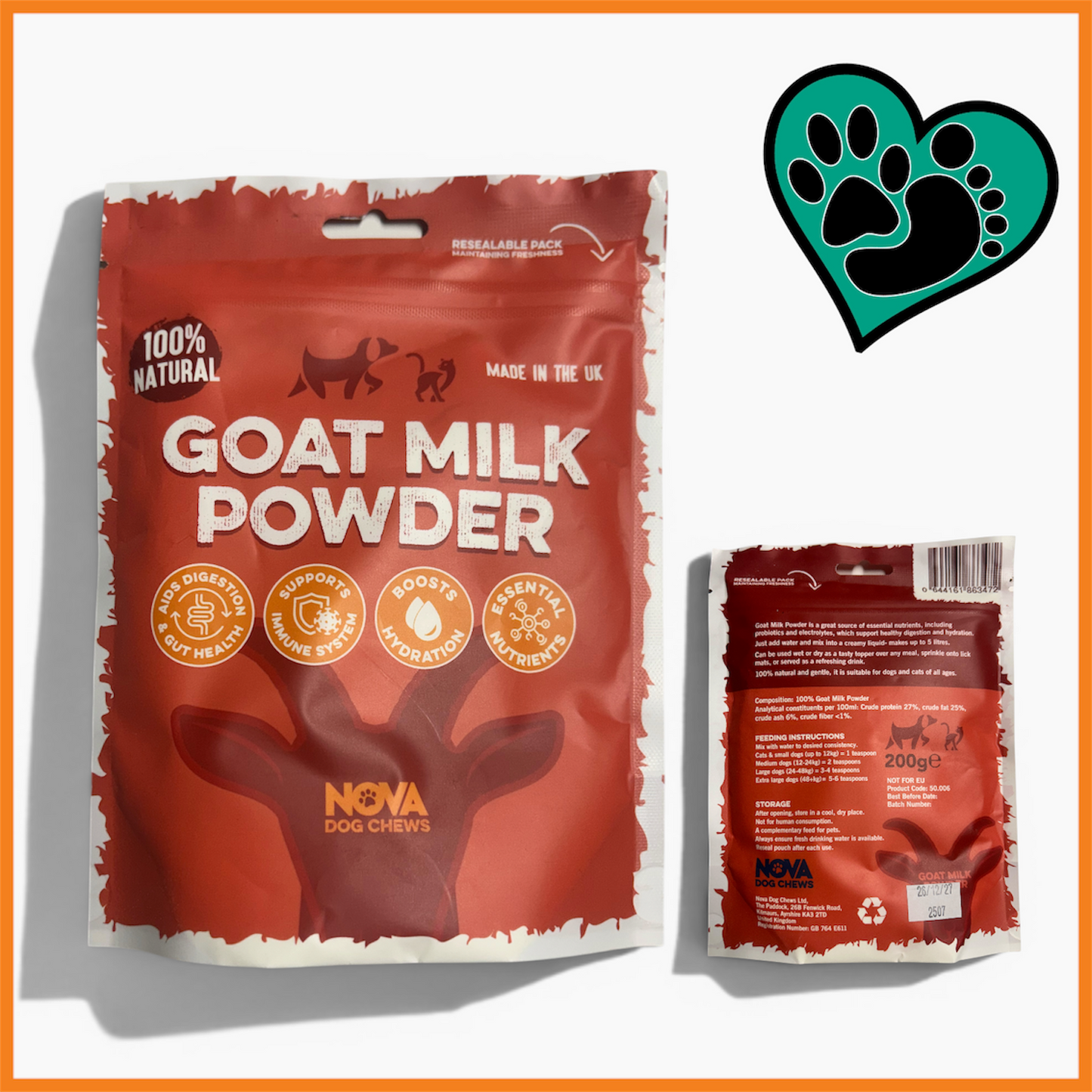 Goat Milk Powder 200g - For Dogs and Cats