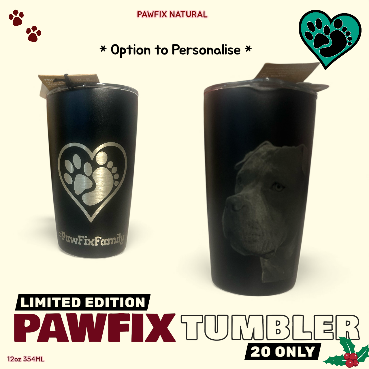 PawFix Natural 12oz Tumbler - Limited Edition