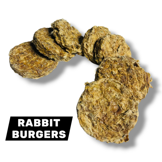 Rabbit Burgers : Natural treat for Dogs