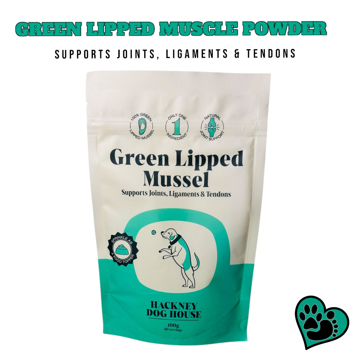 Hackney Dog House Supplements - Green Lipped Muscle powder , Goats milk Powder , Plaque Powder .