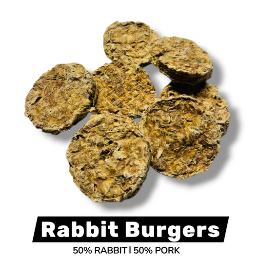 Rabbit Burgers : Natural treat for Dogs